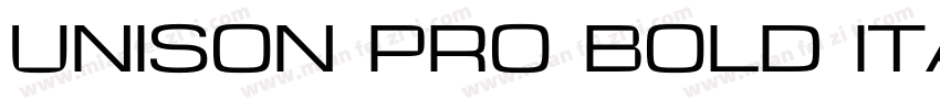 Unison Pro Bold Italic字体转换
